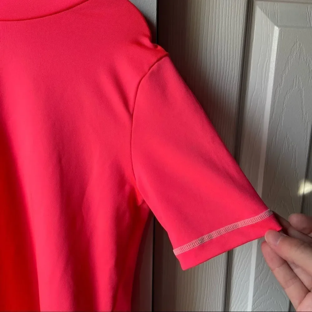 🍭6/$30 Cat & Jack Short Sleeve Pink Peplum Tunic Rash Guard - Medium 7/8